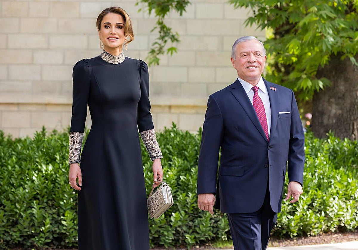 La reina Rania de Jordania y su marido, el rey Abdalá de Jordania.