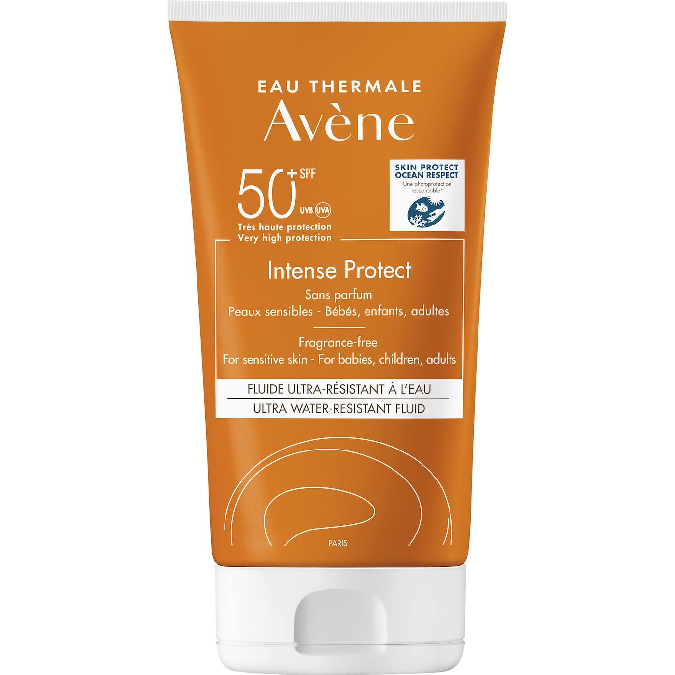 Intense Protect Spf 50+ de Avène (24,10 €). El cuidado solar de ultra-amplio espectro que cumple con los requisitos más exigentes, incluso para las pieles más vulnerables y en condiciones de luz solar más intensas, a la vez que minimiza nuestro impacto en el medioambiente. Su fórmula incorpora el filtro TriAsorB™ (anti-UVB, UVA, luz azul hasta 450nm), para responder a las exigencias más altas de protección, y a las condiciones más extremas. Sin perfume, muy resistente al agua, penetra en 3 segundos y es adecuado para la piel de toda la familia.