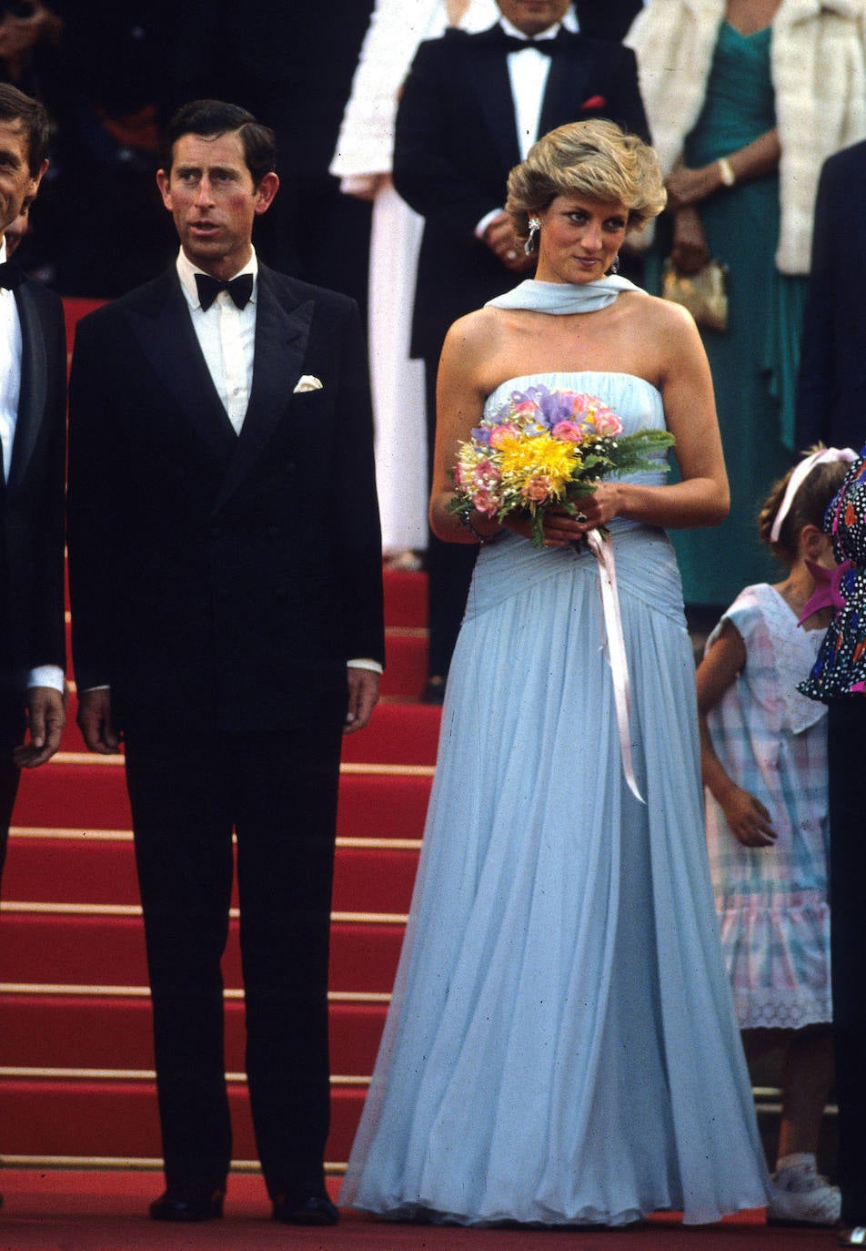 Con un vestido de cuento de hadas, Diana brilló en el Festival de Cannes de 1987.