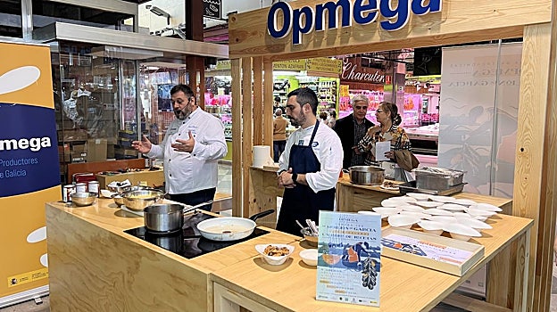 El stand dedicado al mejillón gallego