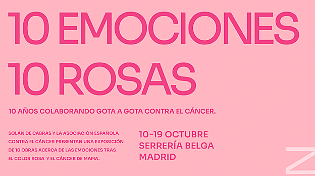 El Espacio Cultural Serrería Belga de Madrid acoge la muestra '10 emociones, 10 rosas'.
