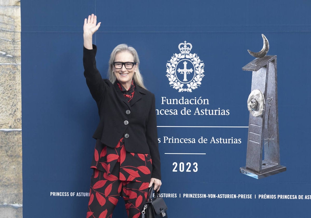 Meryl Streep llega a Oviedo para recibir el premio Princesa de Asturias de las Artes.