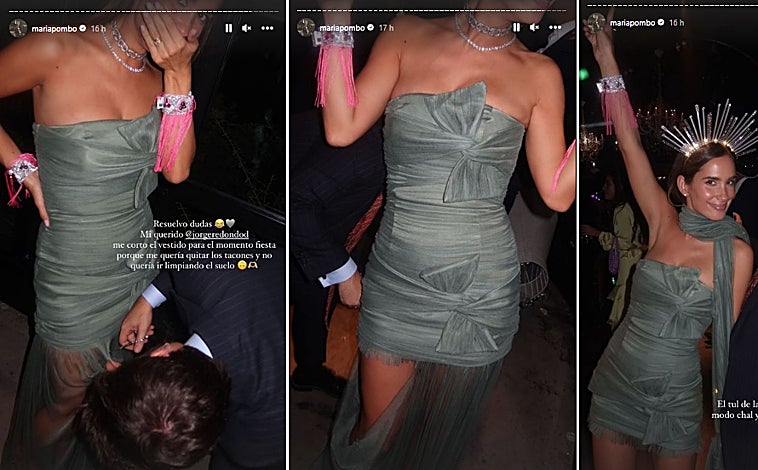 Imagen principal - María Pombo con diseño de Redondo Brand 