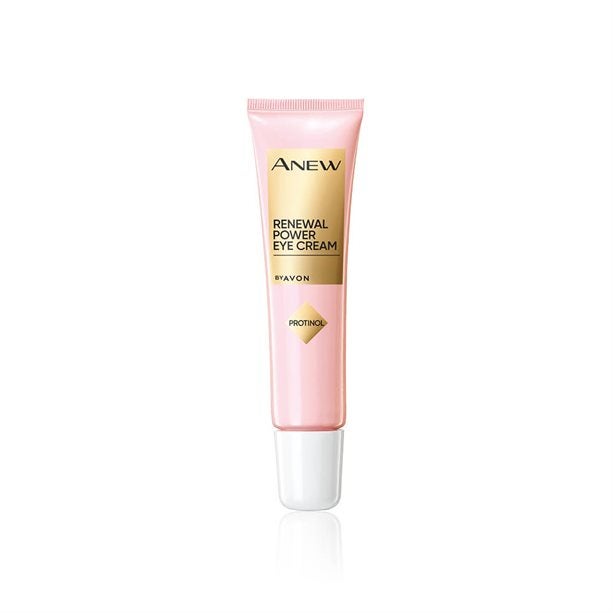Crema de contorno de ojos Renewal Power de Anew de Avon (23 €). Reduce la apariencia de hinchazón y minimiza el aspecto de las ojeras y las bolsas, ayudando a que la piel del contorno de los ojos tenga un aspecto fresco y descansado. Está formulado con la tecnología Protinol™ y la niacinamida (B3).