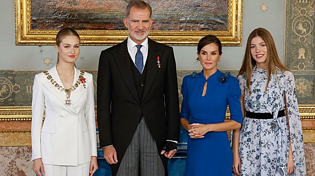 Los Reyes junto a la Princesa Leonor y la Infanta Sofía
