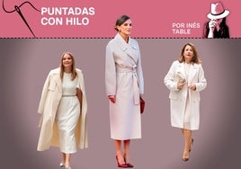 Los abrigos de moda son oversize, de color blanco y estilo batín, palabra de Letizia