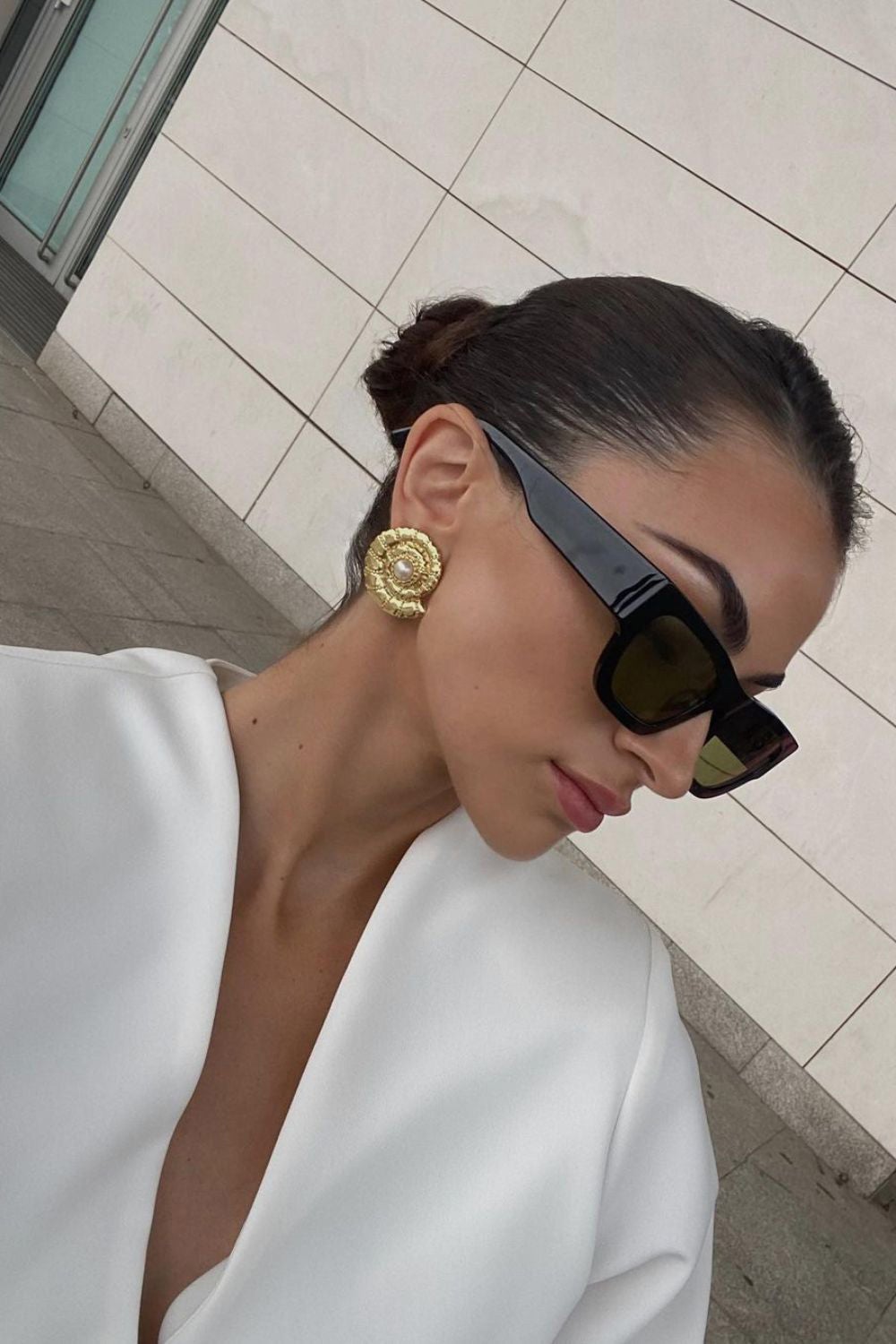 Moño efecto mojado.