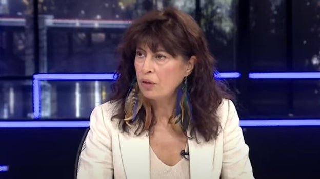Ana Redondo durante una aparición en el canal local La 8 Valladolid