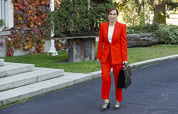 Mónica García en su primer Consejo de Ministros.