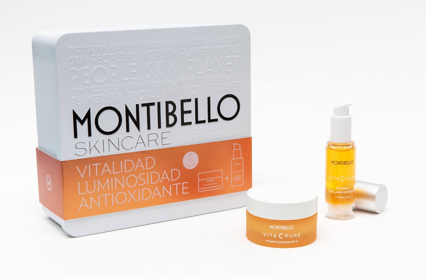 Pack Vitalidad, Luminosidad, Antioxidante de Montibello (75 euros). Este pack de la gama Vita C Pure contiene el producto estrella Vita Pure C Collagen Infusion, una potente infusión de vitamina C concentrada, y la Emulsión con SPF 15, para pieles mixtas, o la Crema con SPF 15 para pieles secas.