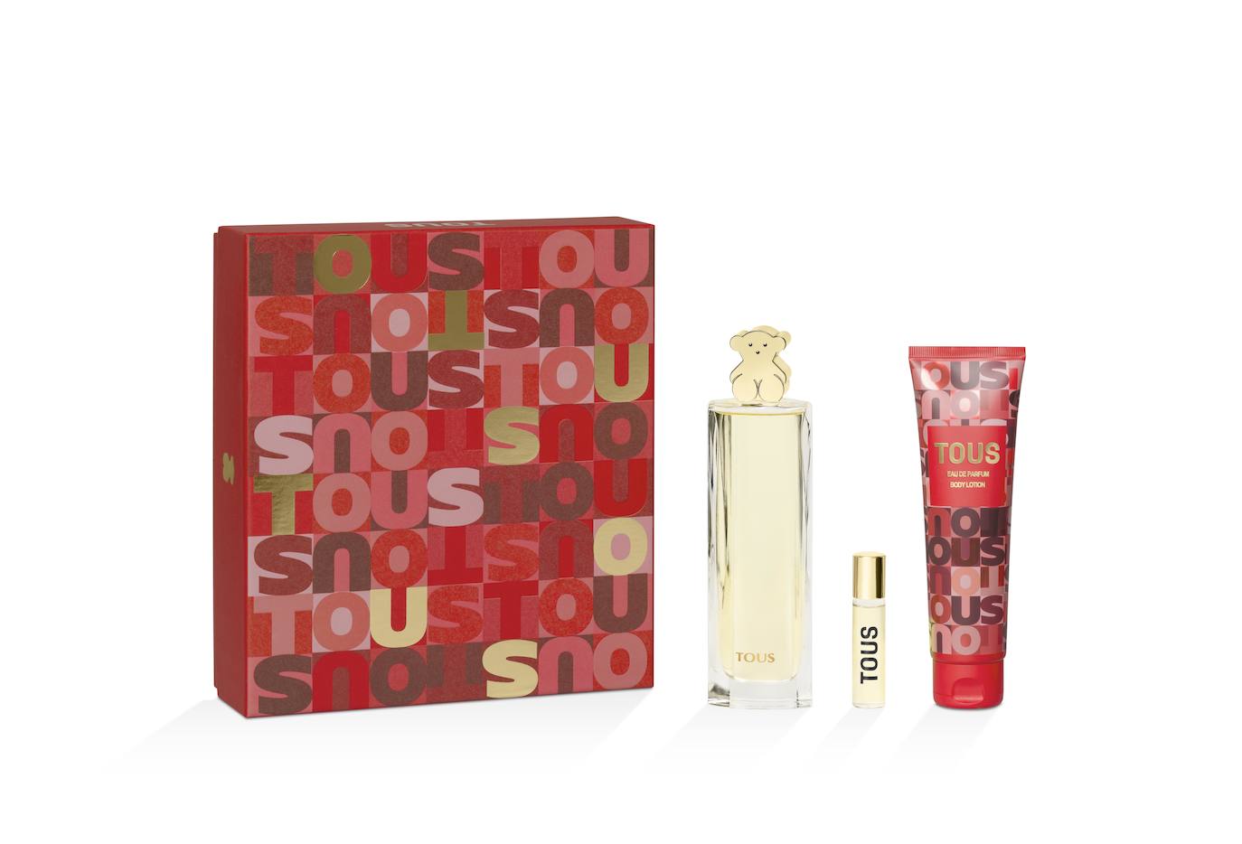 Cofre Tous Eau de Parfum (91 euros). Contiene Tous Eau de Parfum vapo de 90 ml (una fragancia floral-verde que crea una sensación inolvidable gracias a las notas de rosa y violeta), y vaporizador de bolso de 10 ml y una loción corporal de 150 ml.