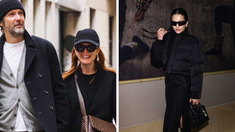 Julianne Moore y su marido, Bart Freundlich, paseando por Milán. Rosalía, antes del desfile de Dior, en París.