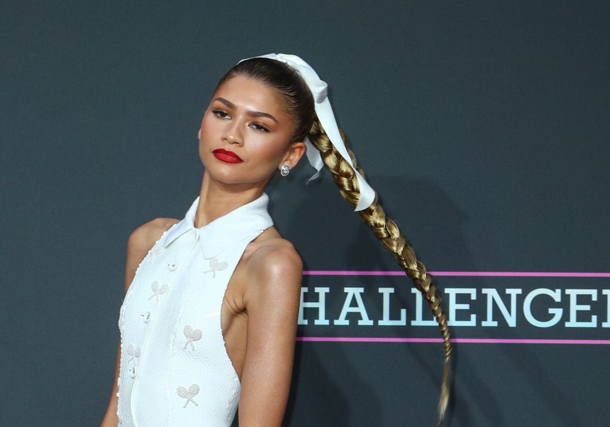 Zendaya con maxi trenza es una de las famosas que pueden servir de inspiración para lucir este peinado esta primavera.