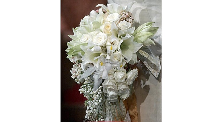 Detalle del ramo de novia de la Reina Letizia