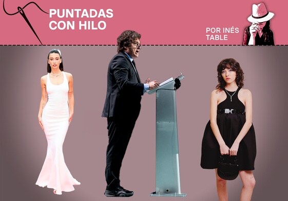 El grado retro del look de Milei y las damas vestidas de Celine, Burberry y Michael Kors en Cannes