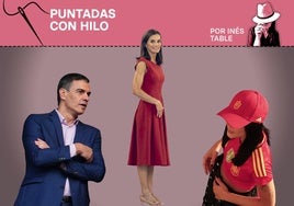 La marea roja viste España de colorao y Pedro Sánchez, con camisa ¿lila?