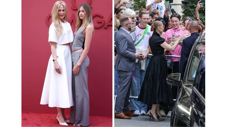 Nicole Kidman y su hija Sunday Rose posan en el photocall de la fiesta de Omega. Celine Dion se da un baño de masas antes de su actuación en la inauguración de los Juegos Olímpicos de París