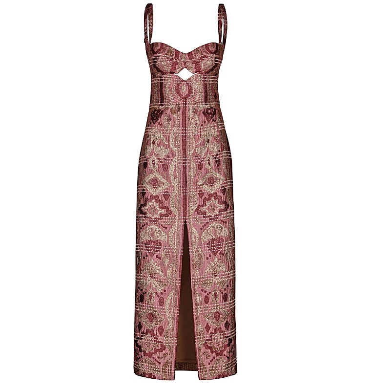 El vestido Navajo Weaver de Johanna Ortiz que estrenó Meghan Markle durante su gira en Colombia.