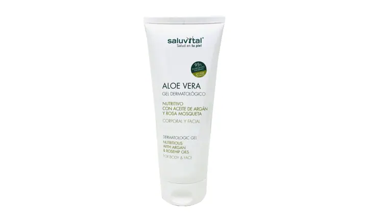 Gel deramtológico con Aloe vera, aceite de argán y rosa mosqueta.