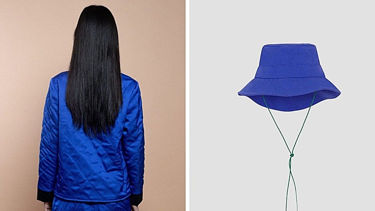 Conjunto acolchado de otoño-invierno y gorro 'Galerna', de primavera-verano, de La Veste