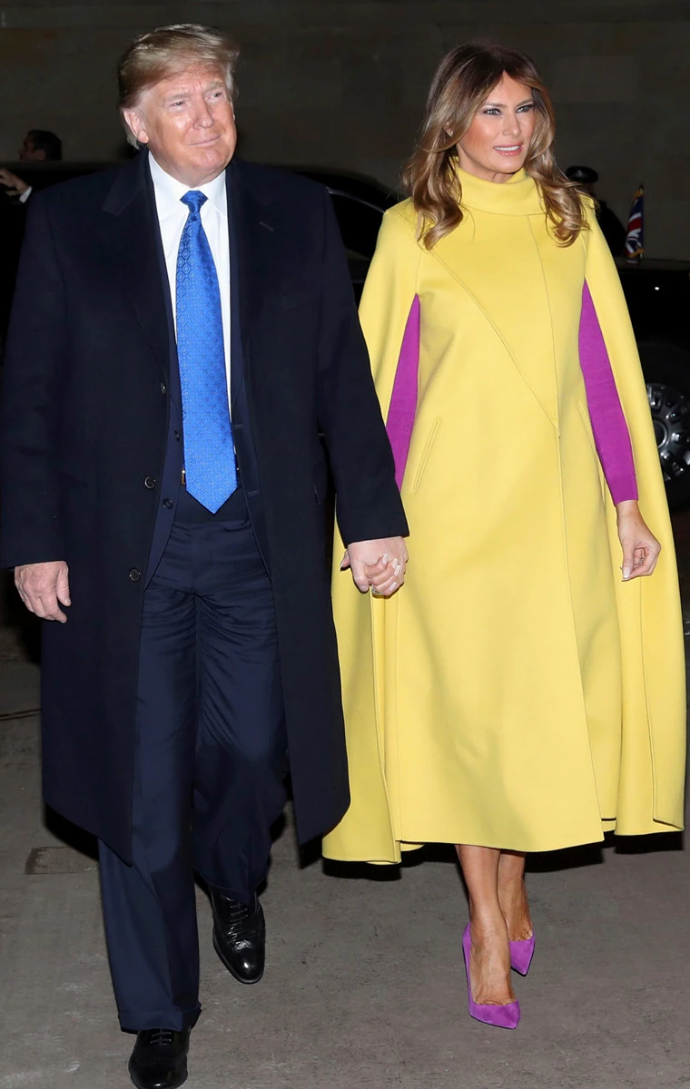 Melania Trump combined purple with yellow, something that caused a sensation.