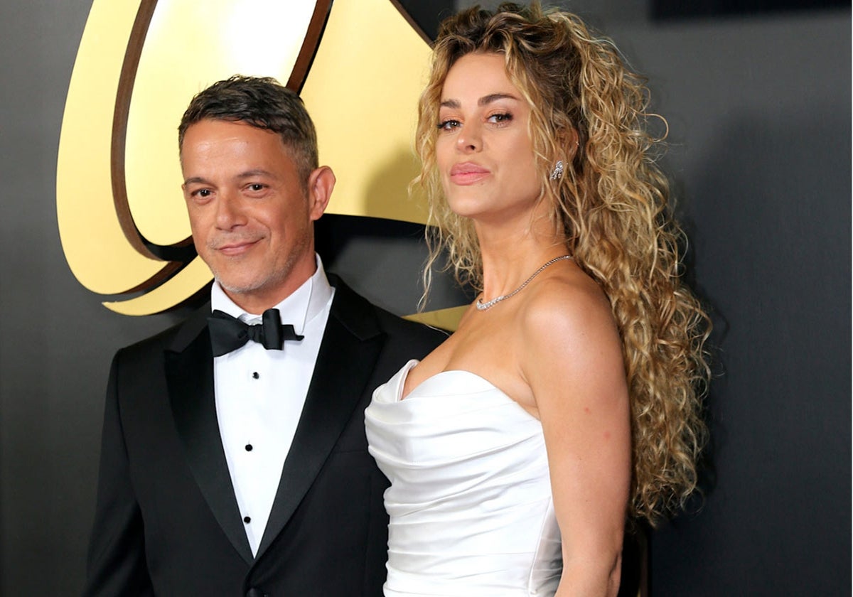 Candela Pérez junto a Alejandro Sanz en la gala previa a los Grammy Latinos.