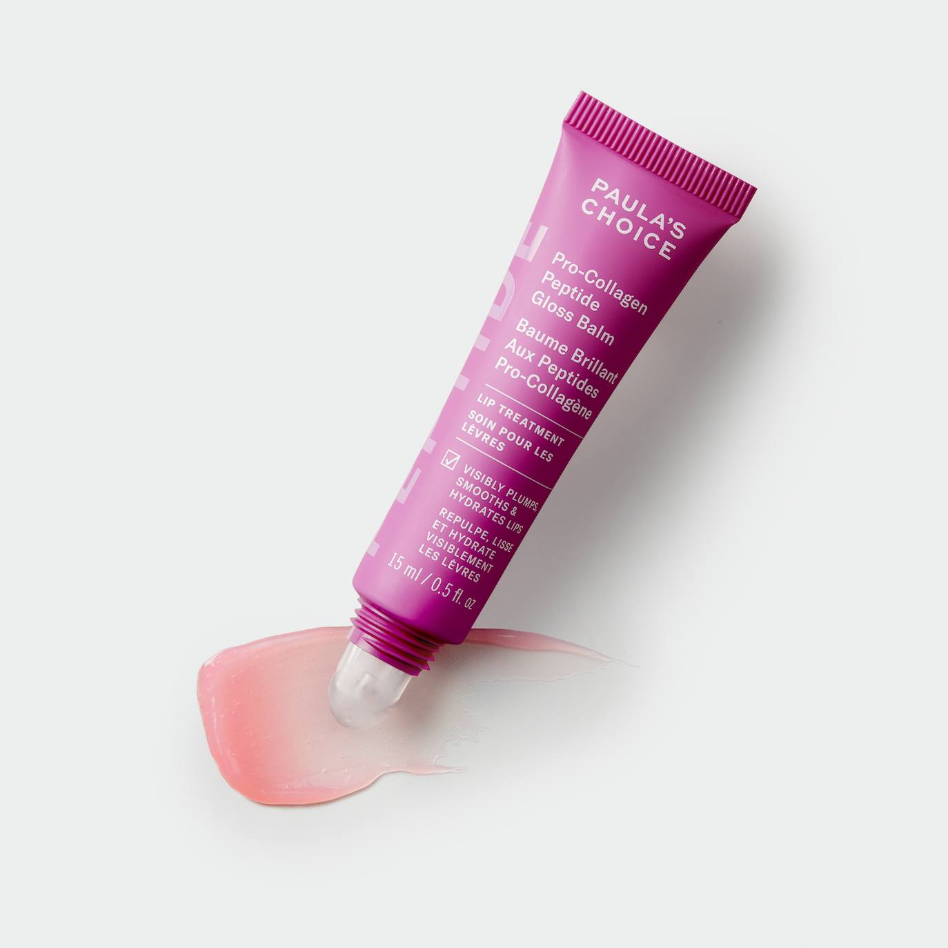 Gloss Labial Pro-Colágeno Péptidos de Paula’s Choice (29 euros). Bálsamo labial enriquecido con 3x Pro-Collagen Peptides Complex y manteca de karité que voluminiza, reduce las arrugas y aporta una hidratación duradera estimulando la síntesis natural de colágeno y elastina y sin generar picor en la piel. Ideal para quienes desean mejorar la suavidad, la hidratación y la plenitud de sus labios mientras minimizan las líneas y arrugas y potencian la jugosidad y el volumen. Precio: 29 euros.