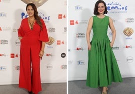 Los looks en color vitamina de Karla Sofía Gascón y Aitana Sánchez-Gijón en los Premios Unión de Actores