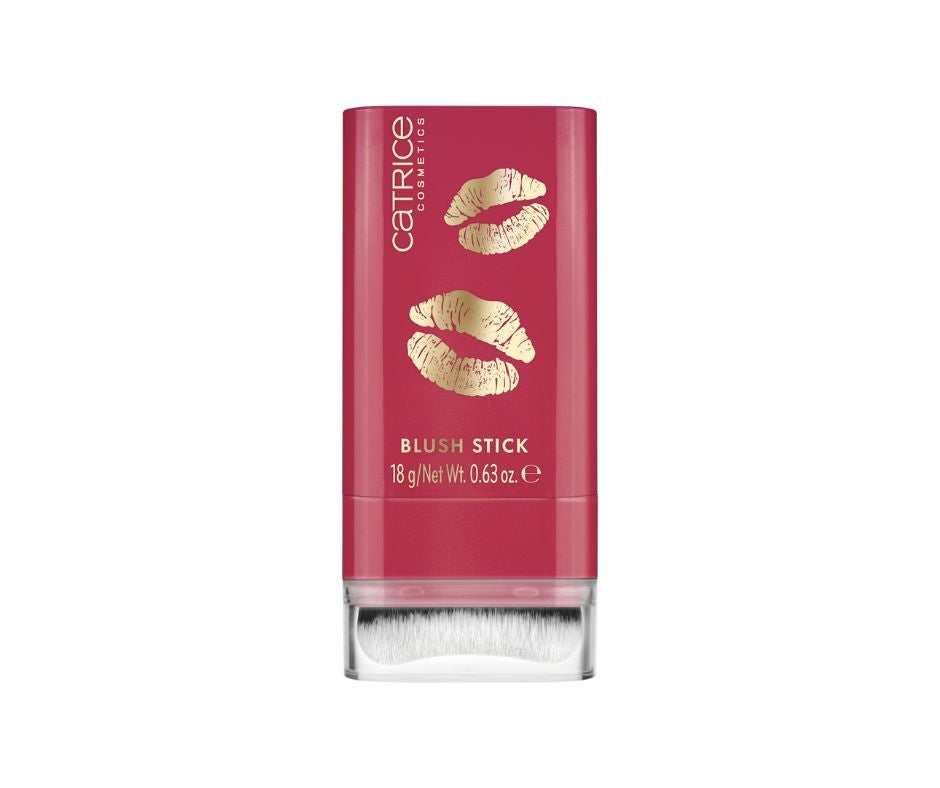 Colorete en stick Kiss & Blush de Catrice (6,99 euros). Colorete e iluminador en barra, de textura cremosa. Incluye brocha. Disponible en dos tonos de colorete y uno de iluminador.