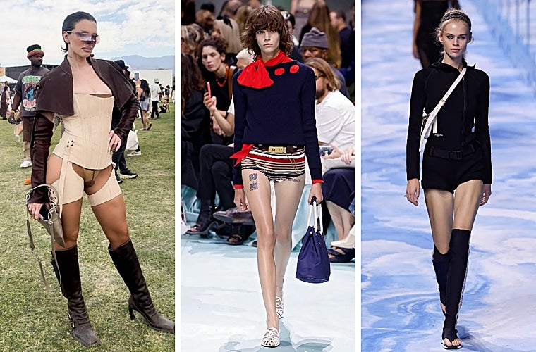 Julia Fox en Coachella, desfile de Prada y de Dior, ambos de primavera-verano 2025.