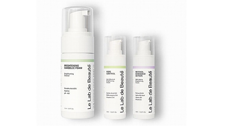 Set para pieles grasas de Le Lab de Beauté, incluye gel limpiador, crema Pore Control y Retinol (65,14 €).