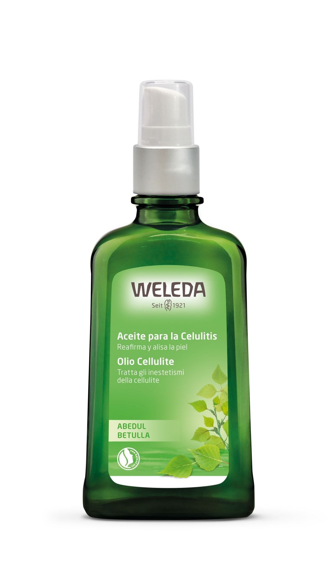 Aceite de Abedul de Weleda (24,95 euros). Este aceite, que viene con una ventosa de masaje que incrementa sus resultados, posee doble acción anticelulítica gracias a sus ingredientes naturales: ruscus, que reduce la retención de líquidos, romero, que mejora la circulación sanguínea y activa el proceso drenante, germen de trigo que produce efecto alisante y albaricoque que reafirma y tonifica la piel. 