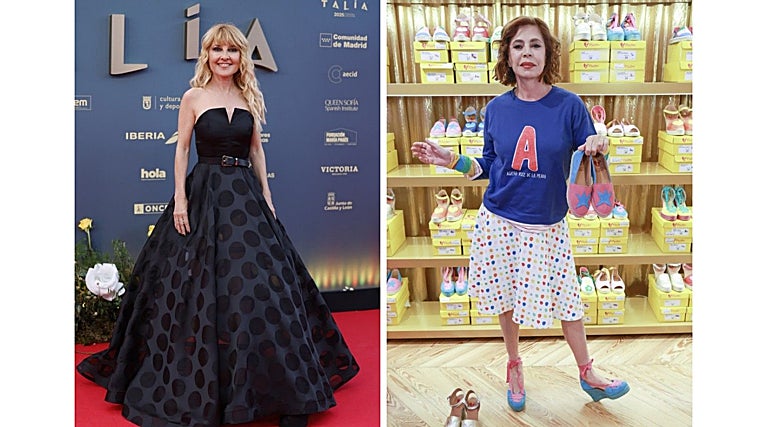 Cayetana Guillén Cuervo en los Premios Talía 2025 y Agatha Ruiz de la Prada muestra en su tienda de Madrid la nueva colección de alpargatas