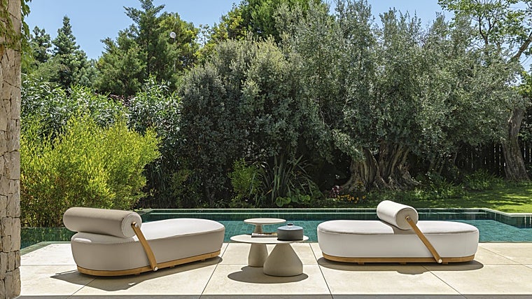 Chaise longe Nami, diseñada por Sapey para Talenti