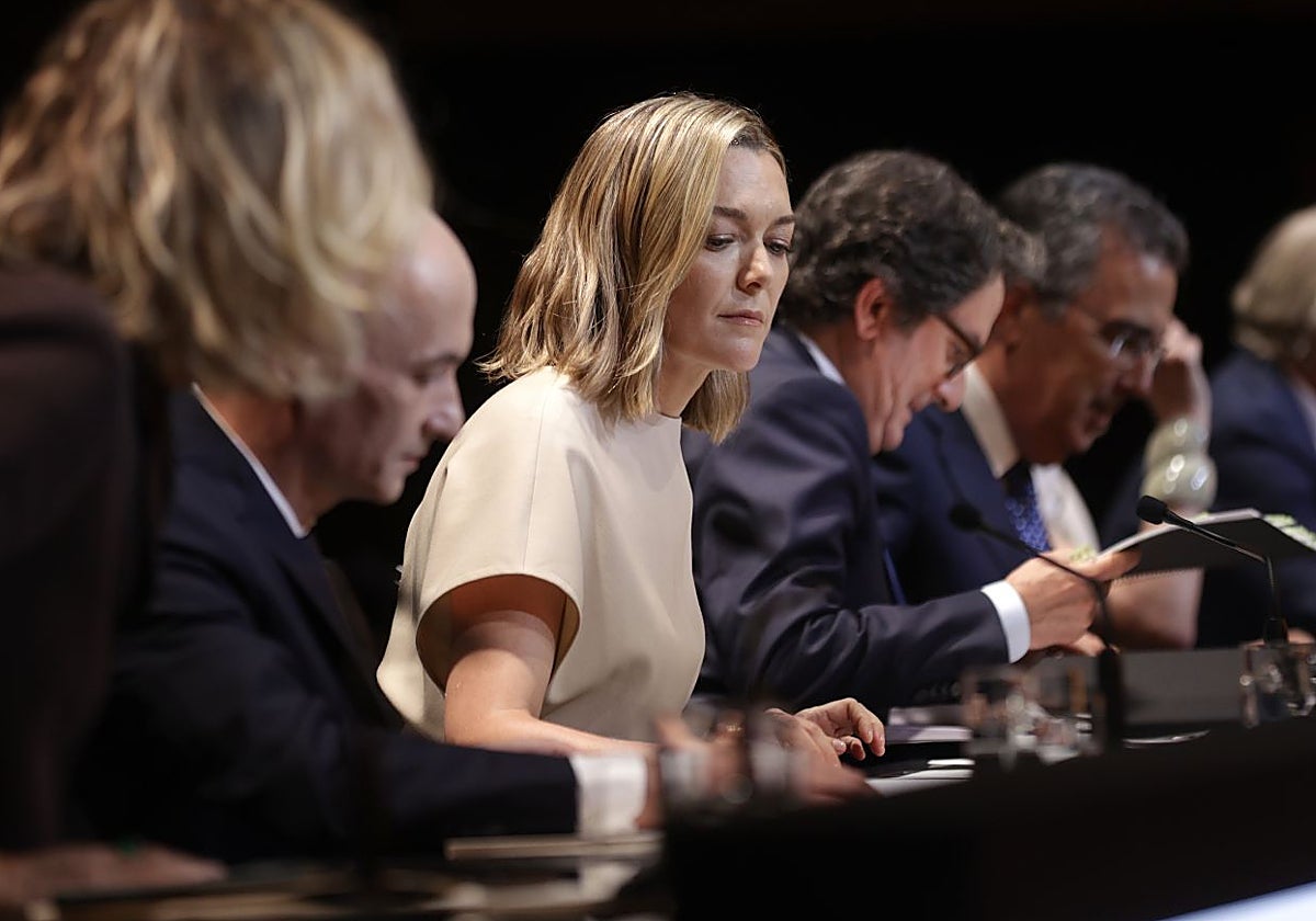 La presidenta de Inditex, Marta Ortega, durante una Junta General de Accionistas de julio 2024