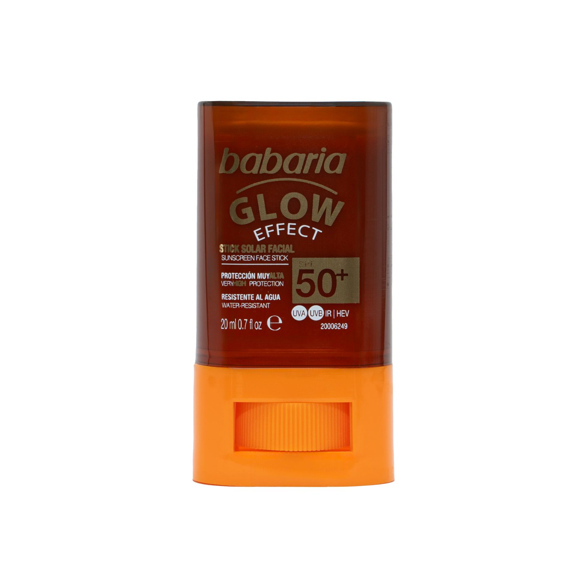 Stick Solar SPF50+ Glow de Babaria (7,49 euros). Este stick combina protección solar muy alta frente a rayos UVA, UVB, IR y luz azul con un acabado luminoso que realza la piel de forma natural. Su fórmula con monoï de tahití, niacinamida y manteca de karité, hidrata, protege y aporta un sutil efecto glow, ideal para quienes buscan una piel radiante mientras se cuidan del sol.