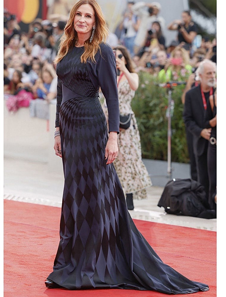 Julia Roberts en la alfombra roja de Venecia.