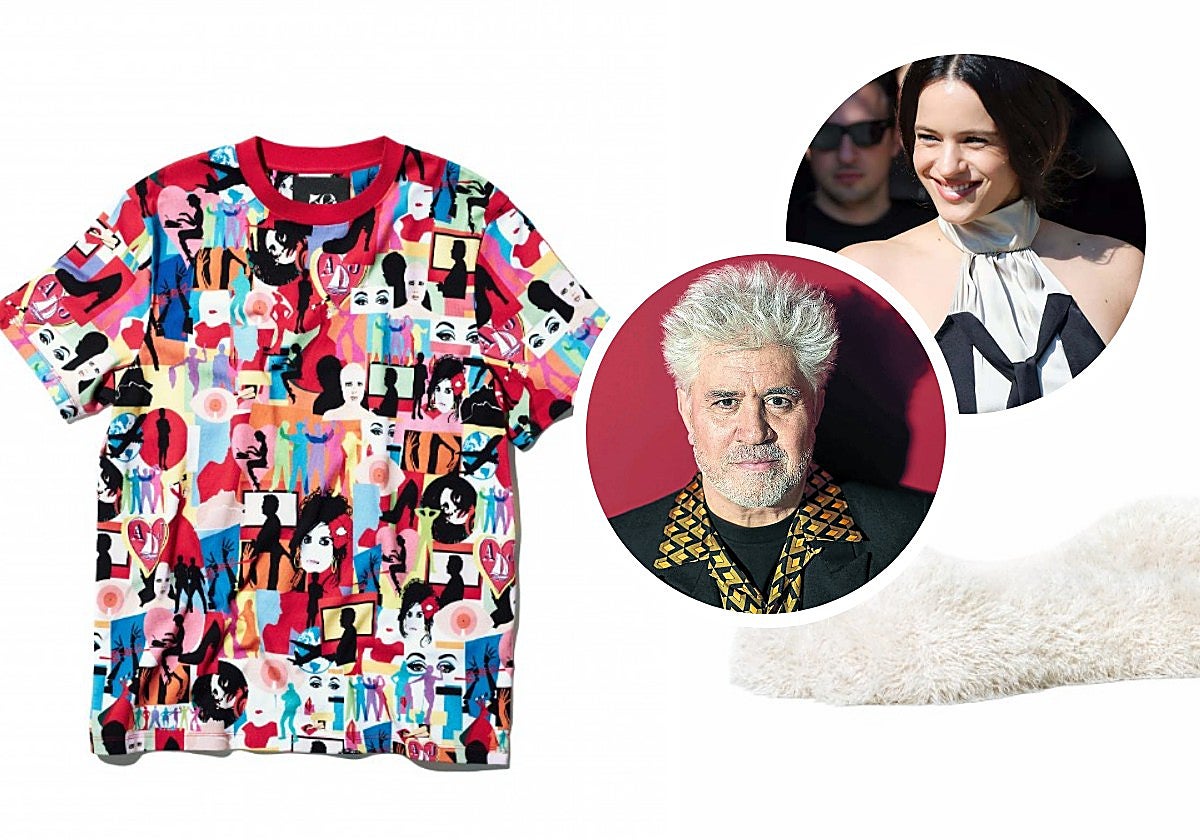 Pedro Almodóvar y Rosalía han diseñado una camiseta y un sofá respectivametne
