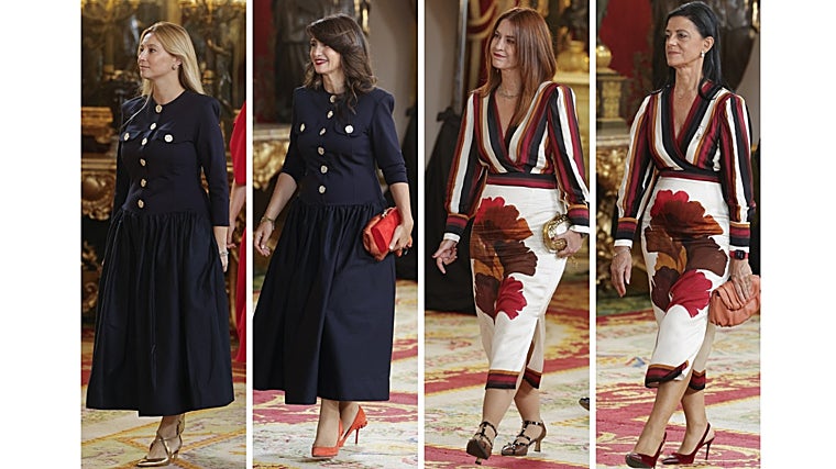 Repeticiones de modelo en la recepción del Palacio Real el Día de la Hispanidad