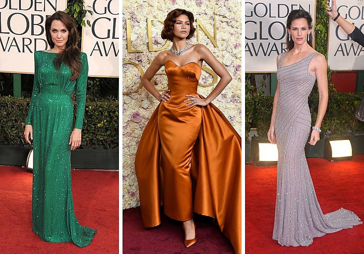 Angelina Jolie (2011), Zendaya (2025) y Jennifer Garner (2010)