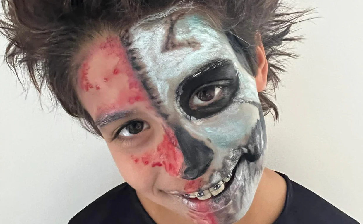 Halloween: Así de sencillo es maquillar a tus hijos