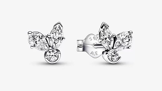 Pendientes de botón Herbario Brillante / Pandora