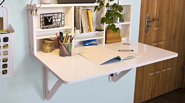 Mesa plegable montada en la pared, escritorio de trabajo flotante para  espacio pequeño, para usar como escritorio de computadora, escritorio de