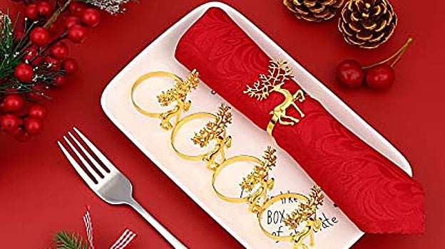 Servilleteros con forma de reno