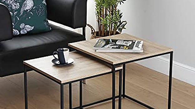 Mesa de centro en madera y metal