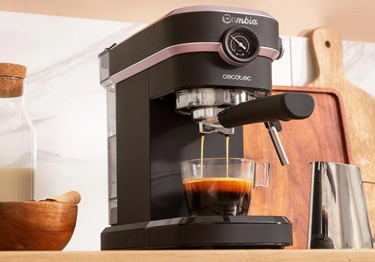 Cecotec cafetera Espresso Cafelizzia 790 Black para espressos y Cappuccino.  Sistema de rápido Calentamiento, 20 Bares, Modo Auto