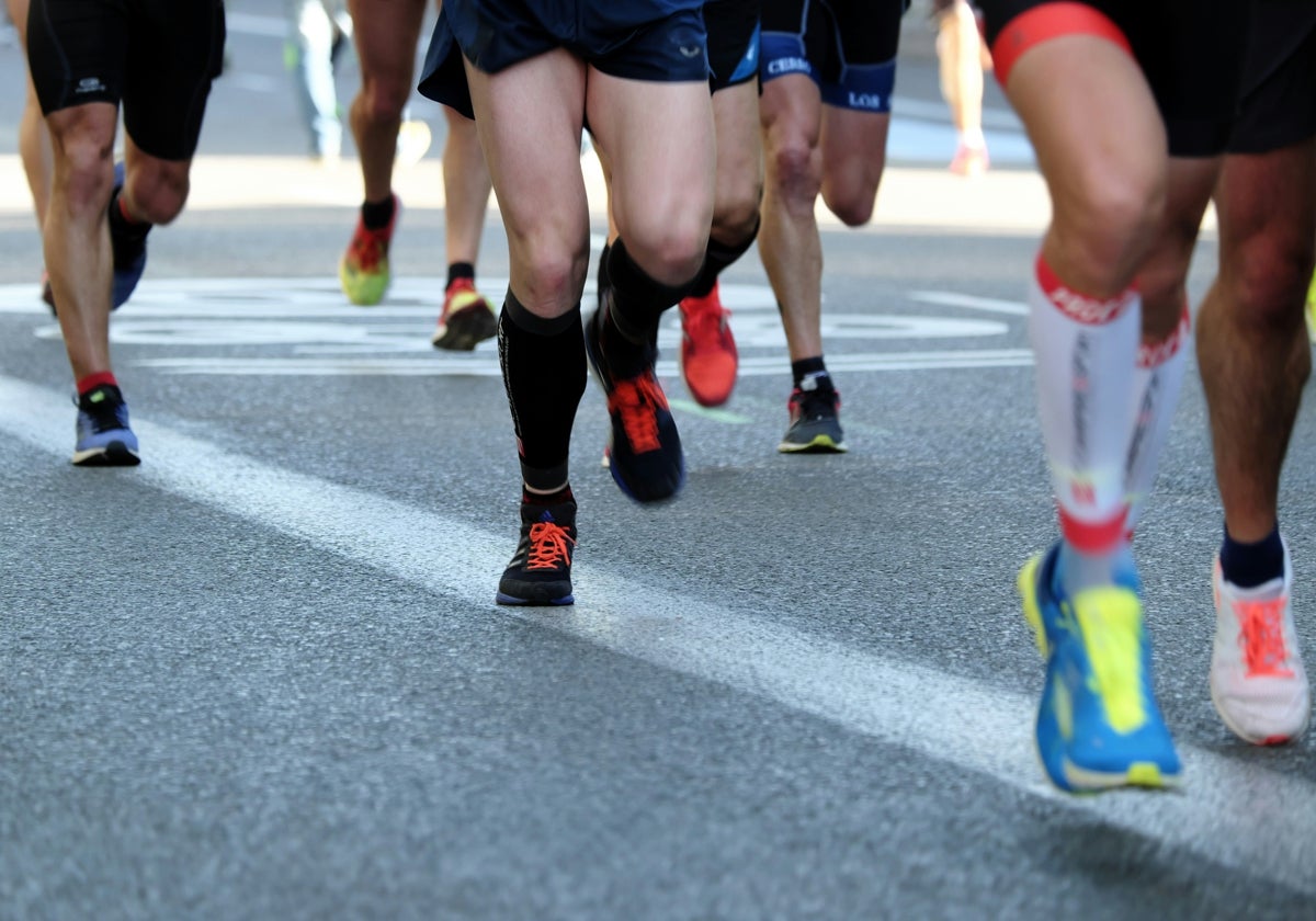 Corredores en una maratón