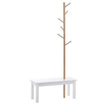 Imagen - Perchero de pie con zapatero HOMCOM