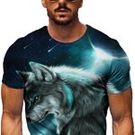 Imagen - Camiseta estampada de hombre de lobo