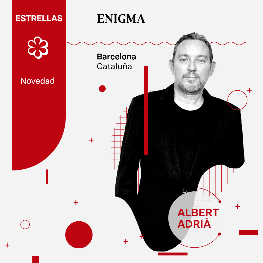 Albert Adrià se suma a la lista de estrellas Michelin españolas con la primera para Enigma, su restaurante de Barcelona